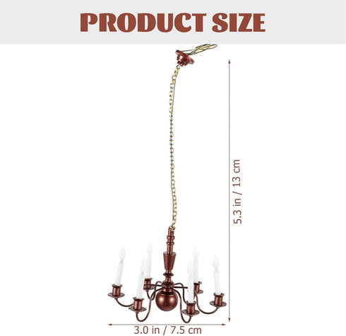 Mini Chandelier Ceiling Light for Dollhouse - GANAZONO Decorative Lamp