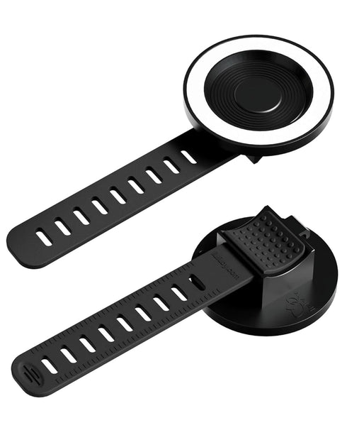 Magnetic Phone Holder for Stroller, Shopping Cart & Golf Push Cart | Handlebar Phone Mount for MagSafe | Strap