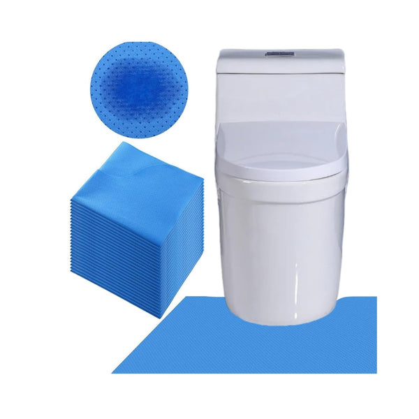SYMHHA Upgraded 25 Pack Disposable Toilet Mats,Super Absorbent & Non-Slip Pads for Bathroom