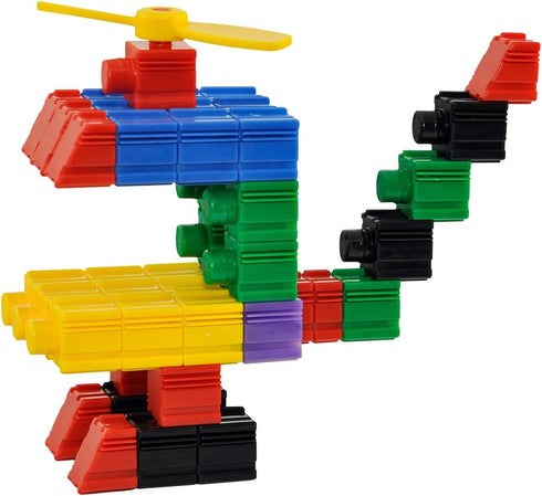 SNAPO Advanced Builder Blocks for Ages 7 and Up - Six-Sided Toddler Building Blocks for Planes, Cars, Trains