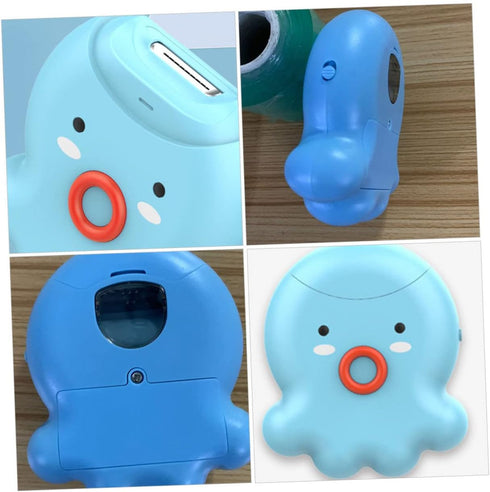 SHOWERORO Newborn Electric Nail Scissors Safe Nail Cutter with Cartoon Octopus Design Efficient Polisher for Boy Girl