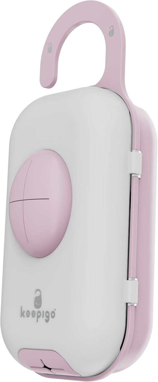 keepigo | Baby pink Diaper Bag Wipe Dispenser | 3-in-1 Portable Diaper Caddy