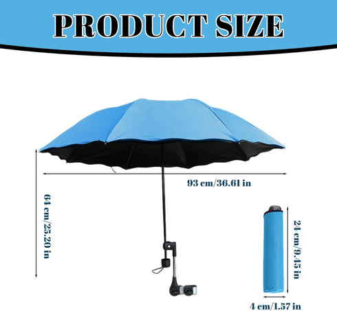 KDAMGOQE Beach Chair Umbrella, Chair Umbrella with Clamp Adjustable, UV Protection Waterproof Beach Portable Folding