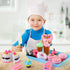 LOVESTOWN 15 PCS Pretend Desserts Toy Set, Play Food for Kids Kitchen, Ice Cream Cupcake Baking Plastic Play Food