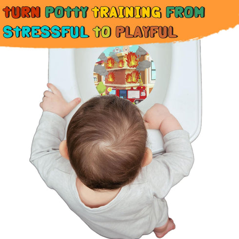 Faivykyd Potty Training with Firefighting Target, Cute Fireman Pee Light, Funny Potty Training Toilet Light for Toddler