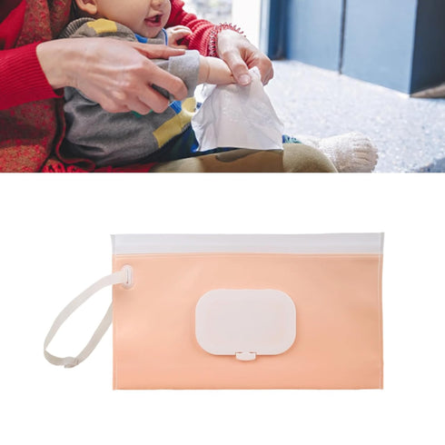 VLSQHNCF 5 Set Pcs Baby Wipe Case Travel Holder Keeps Moist of Wet Diaper Holders Cases Portable Travel On The Go