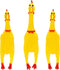 POPLAY 3 PCS Squeaky Rubber Chickens, Prank Novelty Toys for Dogs