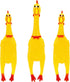 POPLAY 3 PCS Squeaky Rubber Chickens, Prank Novelty Toys for Dogs