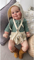 Anano Realistic Newborn Baby Dolls - 20 Inch Silicone Weighted Reborn Baby Doll with Green Outfit