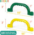Playground Outdoor Safety Handle Accessories, 4 Pack Color Combo Set of 2 Green & 2 Yellow Grab Handle Bars for Kids