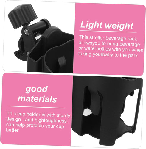 LIOOBO Easy Install Stroller Cup Holder for Elderly Walkers Wheelchairs Bikes Drinks Holder Compatible with Prams