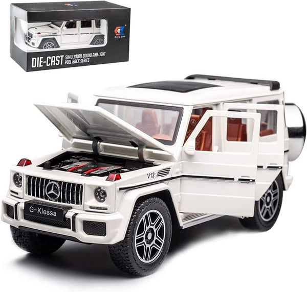 EROCK Exquisite 1/24 Benz G63 AMG Model Car, Zinc Alloy Pull Back Toy with Sound and Light for Kids Gift