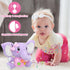 Aitbay Plush Elephant Music Baby Toys for 0-12 Months - Light Up Stuffed Animal for Boys & Girls (Purple)