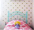 80pcs Gold Polka Dot Wall Decals – Removable Vinyl Stickers for Kids Nursery, Easy Peel Circle Decorations