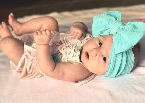 KIDOCHEESE Oversized Baby Hair Accessories: Large Bows, Elastic Hairbands, Nylon Headbands for Newborns, Infants, Kids