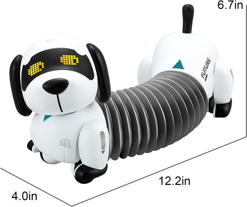 Programmable 6, 7, 8, 9, 10 Dollox Robot Dog Remote Control Dachshund Puppy, RC Robotic Interactive Intelligent Walking