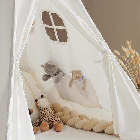 wilwolfer Kids Teepee Tent for Girls or Boys with Carry Case, Foldable Play Tent for Toddler Suit for Indoor