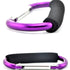 Large Stroller Hooks for Mommy - 2 pcs Carabiner Organizer for Hanging Purses, Diaper Bag, Shopping Bags (Purple)