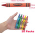 20 Sets 5 Packs (100 count) Packs Lucky Art of Jumbo Size Crayons - Mini Crayon Non-Toxic; Crayons in bulk for Kids