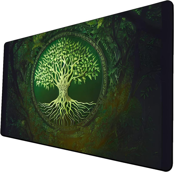 AI Painting TCG Playmat, MTG Trading Card Game Mat, 24x14 Inches, Fantasy Dark Vampire Lotus-214