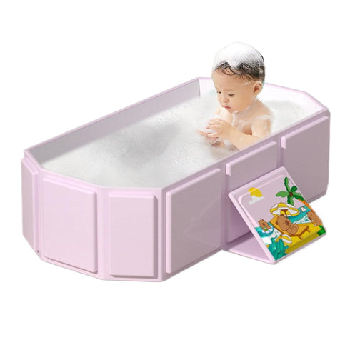 Generic 0-8 9.84 Inches Foldable Bathroom Bathtub - Anti-Slip Bathing Tub for Years Old, Portable Foldable Tubs |
