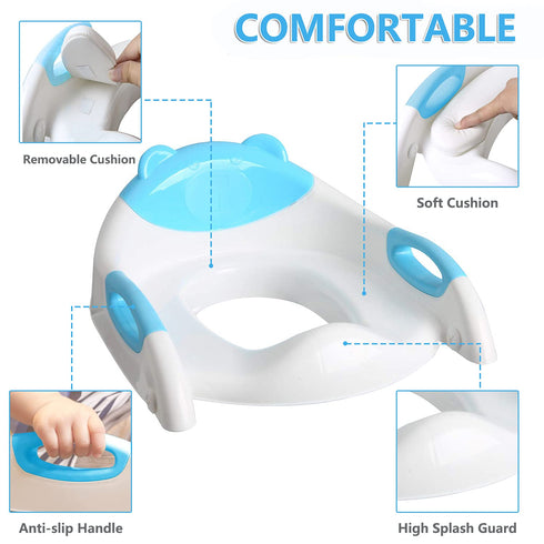 Besthls Potty Training Ladder Seat with Step Stool Ladder for Kids Boys Girl, Toddler Toilet Training Seat Chair