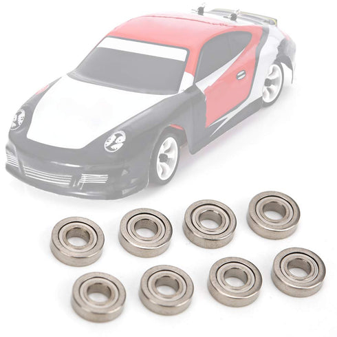 RC Car Bearing, 8Pcs Metal Wheel Tires Bearings for WLtoys 1/28 K969 K989 P929 RC Car