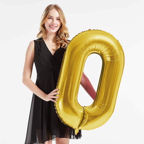 40inch Gold Foil 50 Helium Jumbo Digital Number Balloons, 50th Birthday Decoration for Women or Men