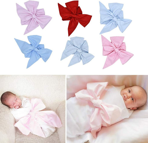 SUQIKMX Newborn Swaddle Sash Maternity Bow Sash Baby Swaddle Photography Shoot Prop