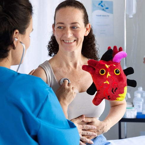 GIANTmicrobes Heart Disease Plush - Educational Gift for Friends, Students, Educators, Patients, and Doctors