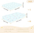 miaozhen 1 Pack 52x28 Cotton Crib Sheets for Baby Boys Girls Ultra Soft Cartoon Cute Blue Elephants Toddler Mattresses