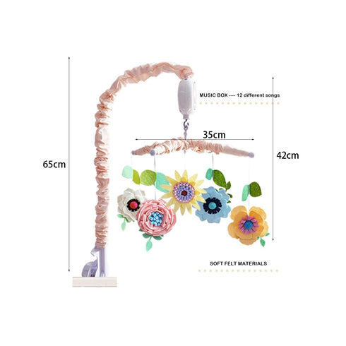 Musical Baby Mobile for Crib - Crib Toys Hanging Cute Design for Boys and Girls Perfect Baby Crib Mobile with Music