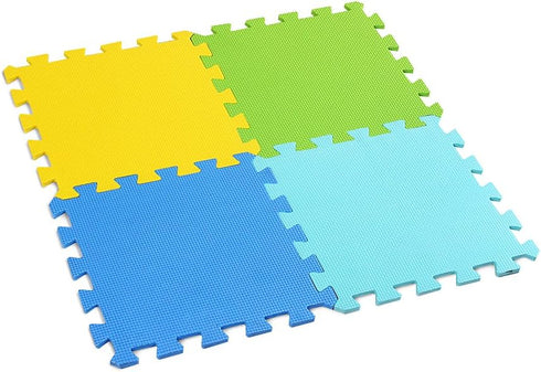 meiqicool Color20pcs EVA Foam Puzzle Play Mat for Baby - Non Toxic Interlocking Soft Floor Tiles - Kids Toddler Infant