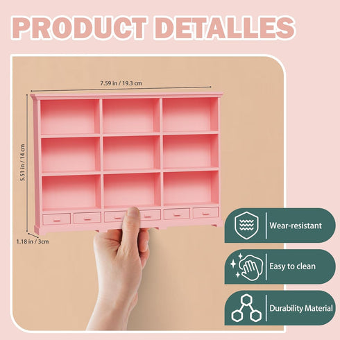 1:12 Scale Dollhouse Bookshelf, Classic Doll House Bookcase & Versatile Dollhouse Furniture Decor, Interesting