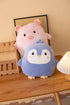 Soft Purple Penguin Plush Hugging Pillow - Cute 12 Inch Stuffed Animal for Birthday, Valentine, Christmas Gifts