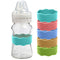 JMYDecor 5PCS Silicone Baby Bottles Band for Daycares Writable & Bottles Name Label