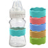 JMYDecor 5PCS Silicone Baby Bottles Band for Daycares Writable & Bottles Name Label