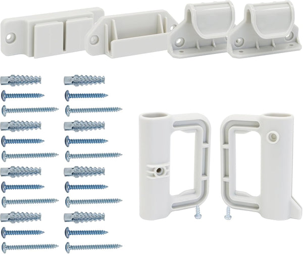 Extra Long Baby Gate Replacement Parts Kit - Retractable Baby Gates Extra Wide Dog Gate Accessories (Light Gray)
