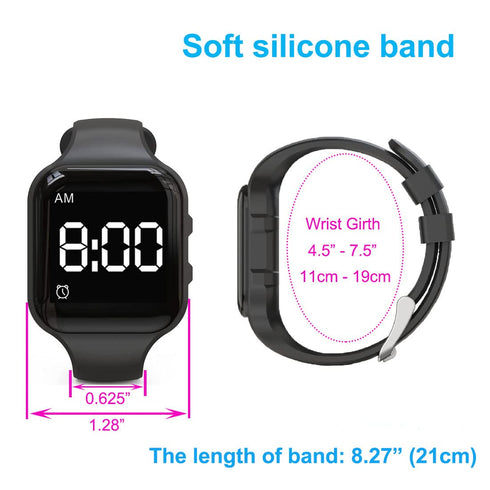 e-vibra 15 Vibrating Alarm Watch, Potty Training Watch Water Resistant Medical Reminder Wristband with Daily Alarms
