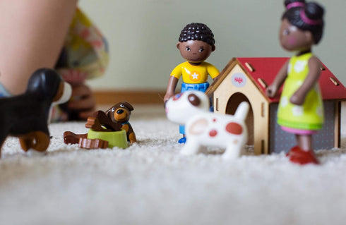 HABA Little Friends Lucky Dog - Playful Pet Toy with Doghouse