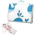 WELLDAY Cute Blue Whales Portable Diaper Changing Pad - Waterproof Foldable Baby Diaper Changing Pad with Built