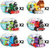 WODMAZ 12PCS Set PreFilled Easter Eggs with Train Building Blocks, Easter Egg Train Toys for Kids Easter Basket