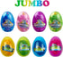 Anditoy 8 Pack Jumbo Unicorn & Dinosaur Deformation Eggs Prefilled Plastic Easter Eggs with Toys Inside for Kids Boys