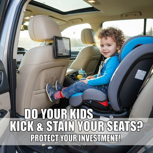 TAIKOO Seat Back Protector + Large Capacity Pocket Storage Organizer,Preventing the Impact of Children Stepping on the