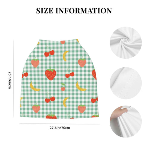 Schgap Cute Fruits Car Seat Cover for Baby Nursing Cover Breastfeeding Baby Carrier Cover Stroller Cover for Toddler