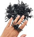 kockuu 46pcs Realistic Plastic Spider Toys, Fake Spider Prank Prop for Halloween Party Decorations and Gifts