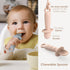 Silicone Plates for Babies with Suction, Divided Baby Spoons, Toy Straps, Placemat, Tethers & Built-in Suction Cups -