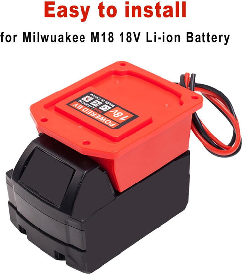 Power Wheel Adapter for Milwaukee 18V M18 Battery Connector: Good Power Converter for DIY Robotics and RC Toys