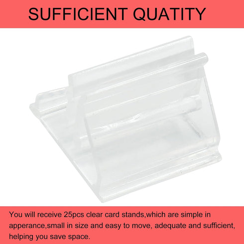 25pcs Clear Acrylic Game Card Holder Stand, Plastic Holders for Cards, Photos, Memos, Party Display
