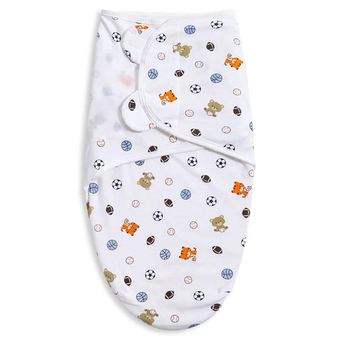 Bubble Bear Baby Boy Girl Swaddle Blankets, 3-6 Months, Hypoallergenic Adjustable Sleep Sacks, 3 Pack with Cute Patterns